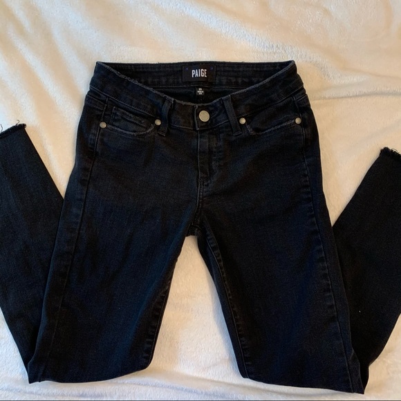 Verdugo Ankle Uneven Hem jeans Vintage Black PAIGE - Picture 2 of 14